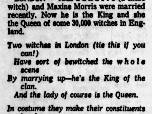 'Will Hitched Witches Reign in the Ditches?', The Knoxville News-Sentinel, 20 April 1966