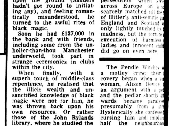 'Witchcraft with a touch of pantomime', Kevin Dowling, Manchester Evening News, 29 October 1969