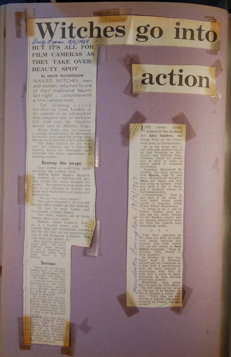 Witches Go Into Action - Newspaper article