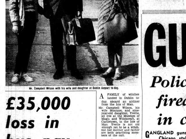 'Wizard and his witch arrives in town', Evening Herald (Dublin), 25 August 1966