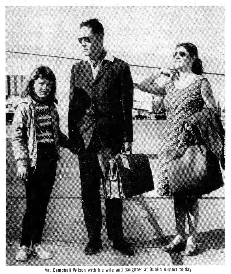 'Wizard and his witch arrives in town', Evening Herald (Dublin), 25 August 1966